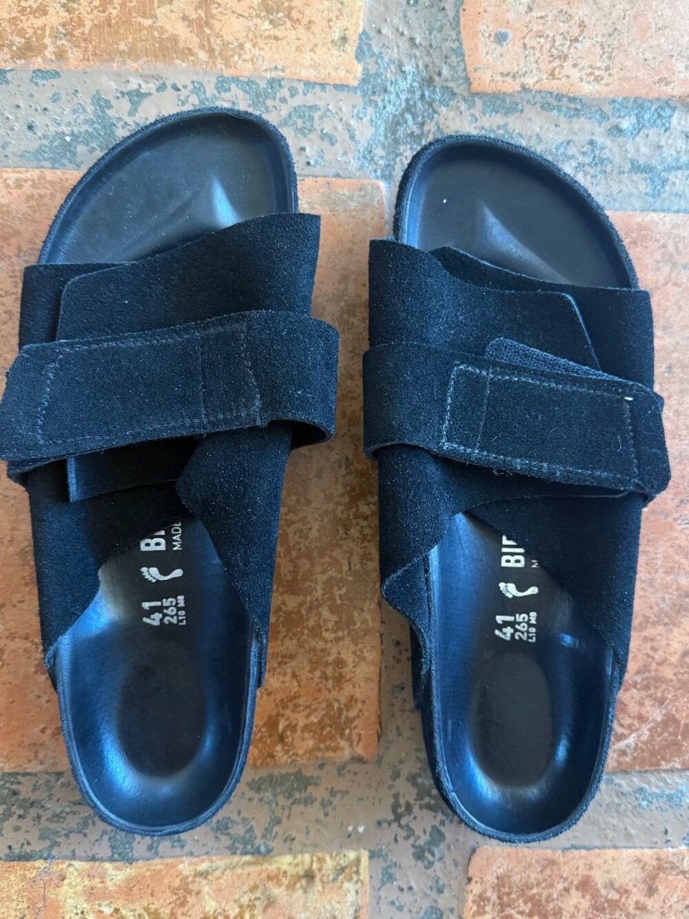 Birkenstock, Women Kyoto Black Suede Sandal Black, 41 Med/Narrow, Excellent Cond